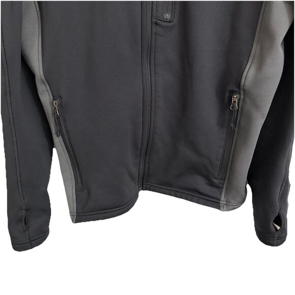 LL Bean Jacket Mens Large Black Full Zip Softshell Windproof Fleece 284602 - Picture 4 of 8